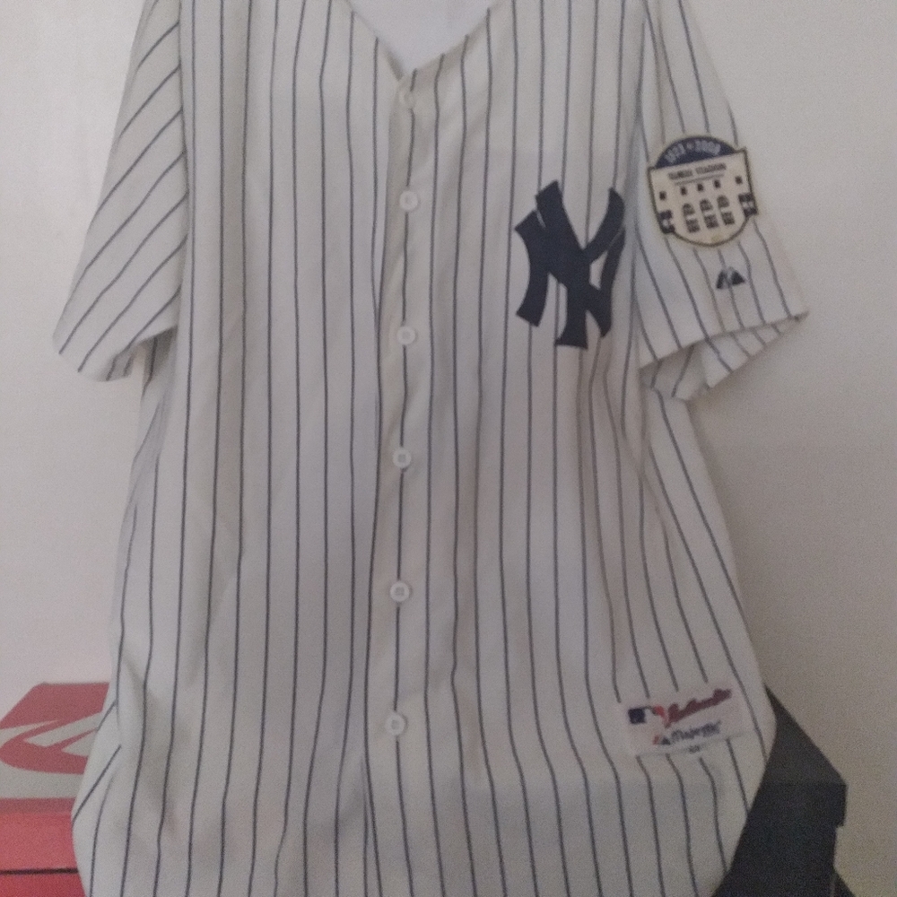 New York Yankees pinstripe Joba Chamberlain jersey